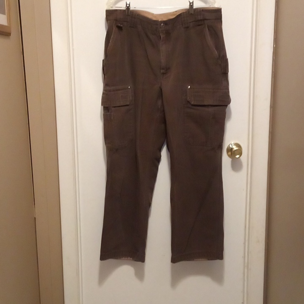 Duluth Trading Co Brown Men's Fire Hose Relaxed Fit Pants - Size 40x32